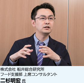 株式会社 船井総合研究所 フード支援部 上席コンサルタント 二杉明宏氏 株式会社 船井総合研究所 フード支援部 上席コンサルタント 二杉明宏氏